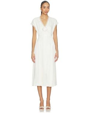 Sleeper Vestido Midi Genus En Color Ivory Talla (También En Xs, S) - Blanco