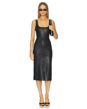 Commando Faux Leather Midi Tank Dress - Black