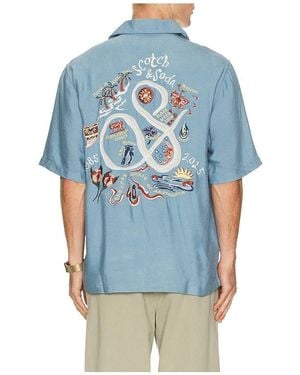 Scotch & Soda The 40Th Anniversary Relaxed Fit Shirt - Blue