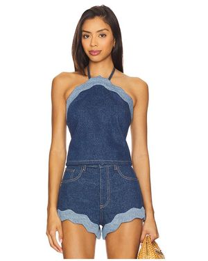 retroféte Jeans-Oberteil Rhonda - Blau