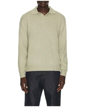 LE17SEPTEMBRE Brushed Cashmere Blend Polo Jumper - Green