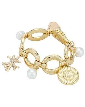 Self-Portrait Coral Charm Bracelet - White