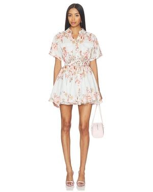 Hemant & Nandita Short Dress With Buckle Belt - White