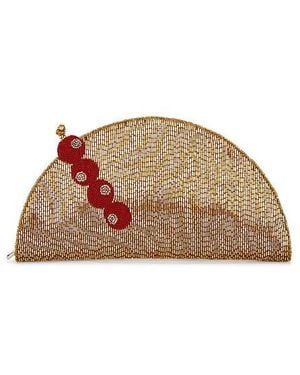 Simon Miller Beaded Lune Clutch - Brown