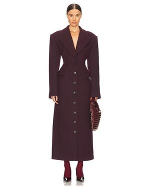 Helsa Italian Wool Blend Topcoat - Purple