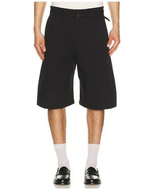 LE17SEPTEMBRE Belted Curved Shorts - Black