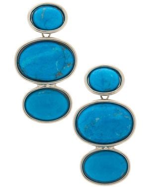 Lelet Vega Stone Linear Earrings - Blue