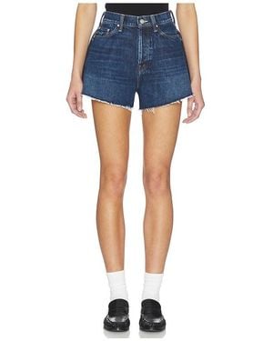 Mother The Flutter Short Fray Short - Blue