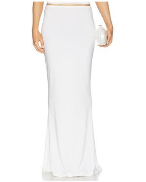 Norma Kamali X Lifestyle Obie Long Skirt - White