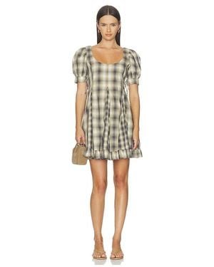 Damson Madder Sabina Mini Godet Dress - Natural