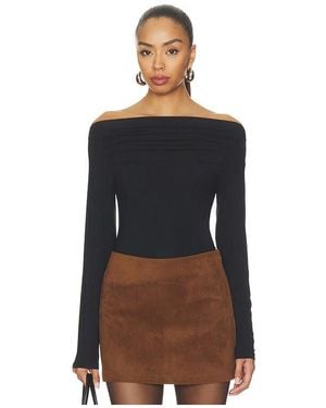 Joe's Jeans The Pleated Off The Shoulder Top - Black