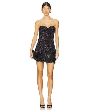 Des Phemmes Draped Bustier Dress - Black