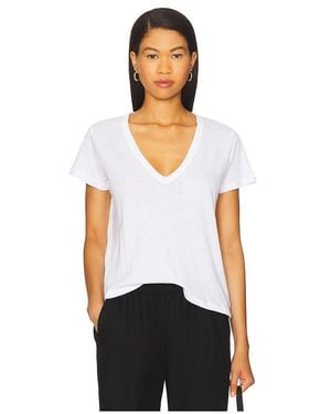 Leset Laura V Neck Tee - White