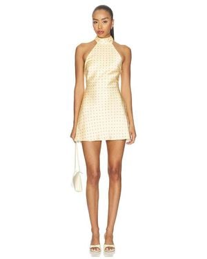 MORE TO COME Stevie Halter Mini Dress - Natural