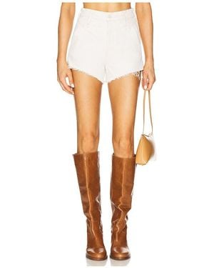 Mother The Rocky Tomcat Kick Fray Short - White