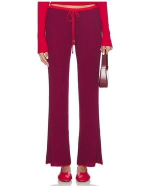 Frankie's Bikinis Lochlin Knit Pant - Red