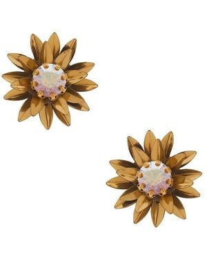 Deepa Gurnani Aretha Earrings - Metallic