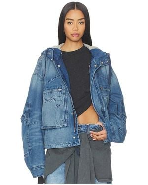 Alexander Wang Cropped Cargo Jacket - Blue