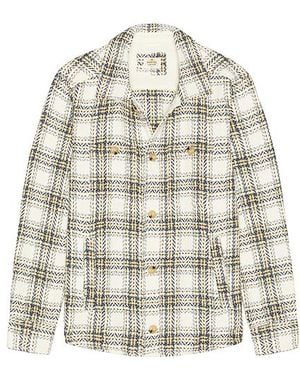 Marine Layer Overshirt Max Herringbone - Weiß