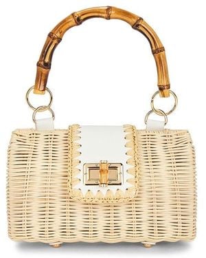 BTB Los Angeles Mason Bamboo Clutch - Natural