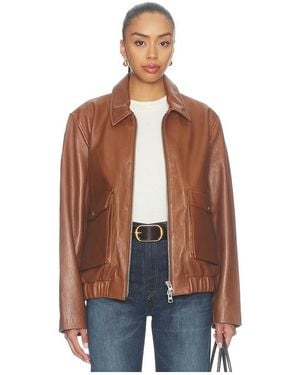 Citizens of Humanity Zip Front Bomber Jacket - Blue