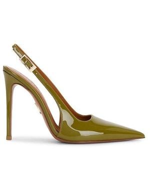 retroféte ESCARPIN-SANDALE CINDY en Green - Métallisé