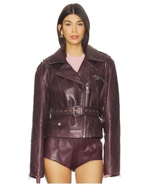 Gestuz X Barbie Ken Biker Jacket - Purple