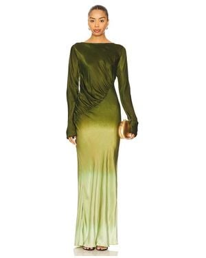 SWF Fluid Drape Maxi Dress - Green