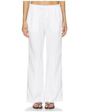 James Perse Paperbag Waist Linen Pant - White