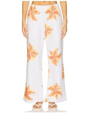 Juliet Johnstone Straight Leg Sweatpant - White