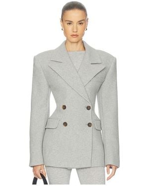 Helsa Italian Wool Blend Blazer En Color Gris Talla (También En Xs, Xxs, S, M) - Blanco
