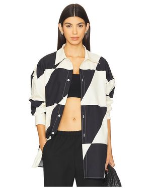 PRIVATE POLICY Geknöpftes Hemd Pxl Checker - Schwarz