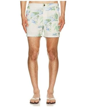 Marine Layer Tailored 5 Swim Trunk - Blue