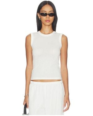 ÉTERNE Camiseta Sin Mangas Ajustada Tipo Muscle En Talla (También En Xs, S, M) - Blanco