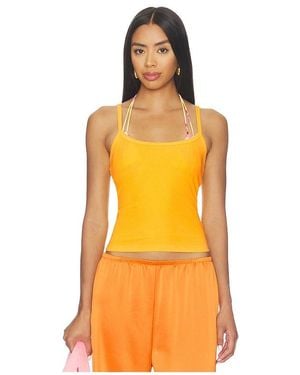 Cotton Citizen The Verona Spaghetti Tank - Orange