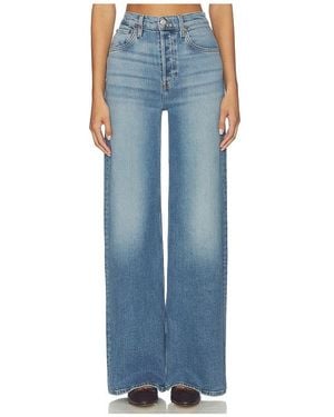 RE/DONE High Rise Wide Leg Jeans - Blue