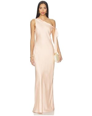 Runaway the Label Viola One Shoulder Maxi Dress - Natural