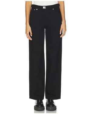 Still Here Buckle Wide Leg Jeans - Black