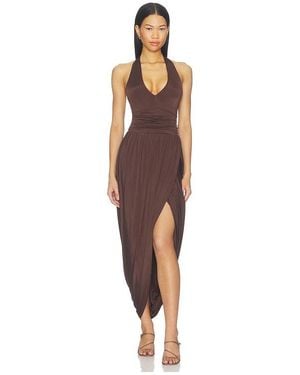 Amanda Uprichard Rosado Midi Dress - Brown