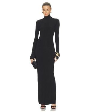 Norma Kamali Turtleneck Long Dress - Black