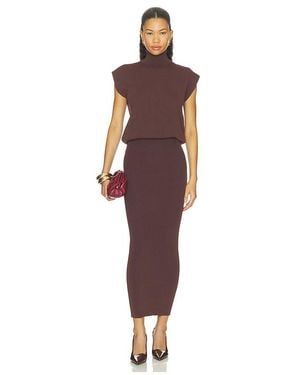 ALL THE WAYS Graham Knit Maxi Dress - Brown