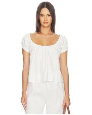 Tularosa Wilma Linen Top - White