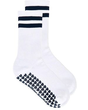 WellBeing + BeingWell Socken Striped Tube Grip Sock - Weiß