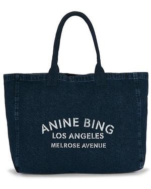 Anine Bing Leo Denim Tote Bag - Blue