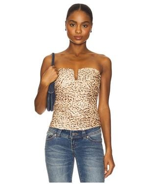 Astr Strapless Top - Blue