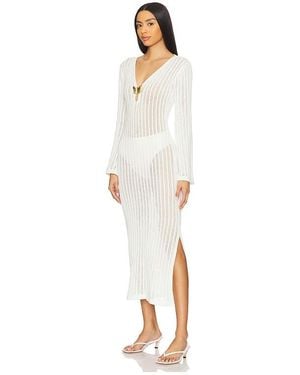 Cin Cin Godiva Butterfly Knit Dress - White