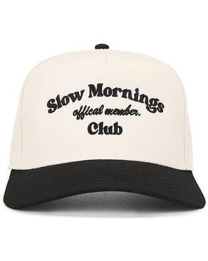 Friday Feelin Slow Mornings Club Hat - White