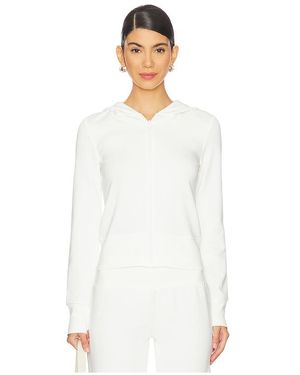 WeWoreWhat Fitted Zip-Up Ponte Hoodie - White