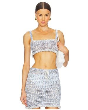 MY BEACHY SIDE Top Corto Galia En Color Bebe Azul Talla En - Blanco