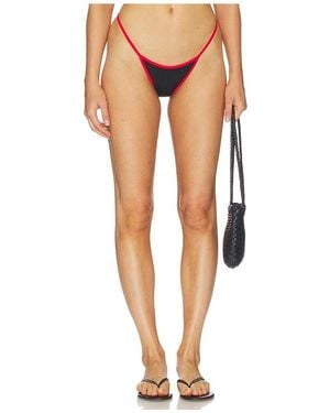Leslie Amon Cerise Bikini Bottom Thong - White